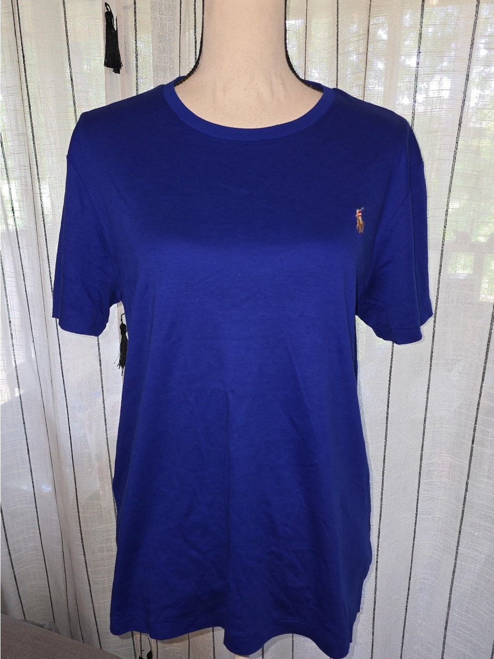 Ralph Lauren Men’s Short Sleeve Crewneck Tee in Royal Blue with Gold Pony